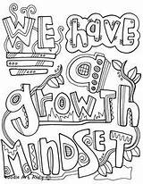 Coloring Mindset Growth Pages Classroom School Doodles Quotes Colouring Sheets Printable Doodle Classroomdoodles Activities Printables Environment Quote Posters Adult Elementary sketch template