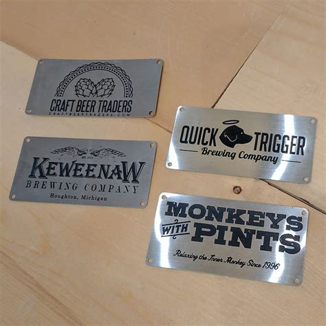 custom engraved stainless  plate electric brewing supply