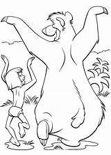 Coloring Pages Jungle Mowgli Baloo Book Dance Disney Colouring Cartoon Kidsdrawing Drawing Online Drawings Kids Sheets Books Color Draw Baby sketch template