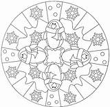 Mandala Winter Coloring Pages Adults Penguin Printable Color Kids Getcolorings Sheets She sketch template