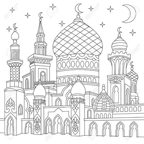 mosque drawing  getdrawings