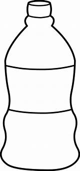 Bottle Water Clipart Clip Coloring Drawing Plastic Line Soda Cliparts Pitcher Jug Liter Kids Bottled Template Pages Empty Cup Library sketch template