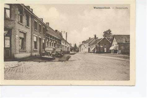 westmeerbeek dorpplaats carte postale ancienne  vue dhier  aujourdhui geneanet
