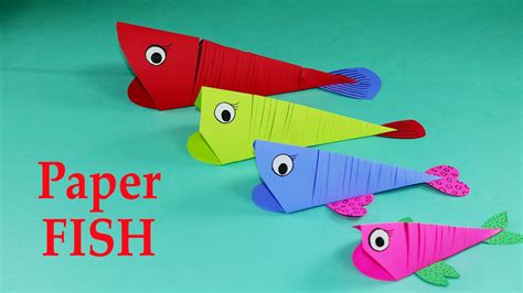 paper crafts  kids easy paper fish crafts diy tutorial youtube