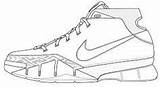 Shoe Nike Shoes Drawing Jordan Outline Template Kobe Sneakers Coloring Pages Air Blank Drawings Michael Sketches Converse Jordania Basketball Sneaker sketch template