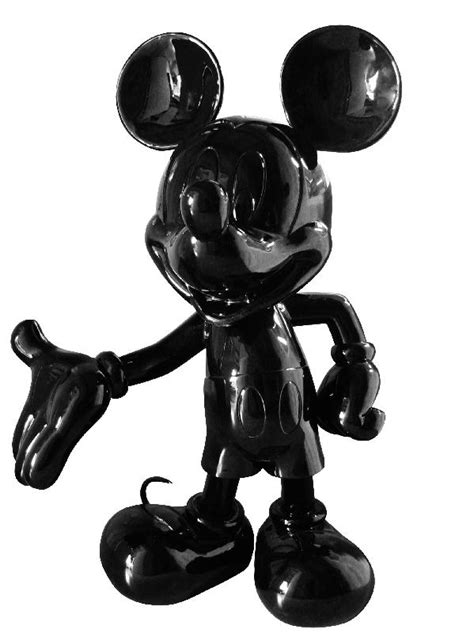 Mickey Monochrome Noir Statuette Résine 1m45 Leblon Delienne
