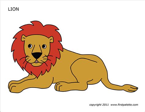 lion  printable templates coloring pages firstpalettecom