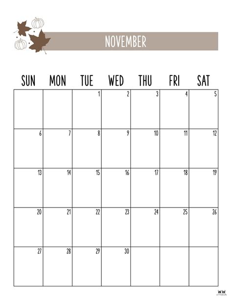 november  calendars   printables printabulls