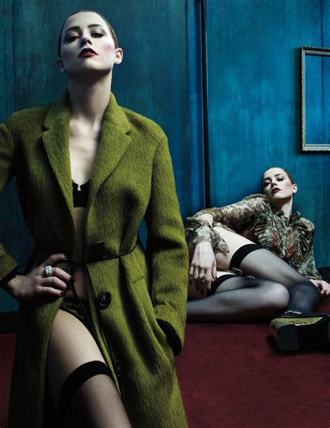 Amber Heard Models Lingerie Looks For W Magazine Cover Story