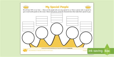 special people activity sheet