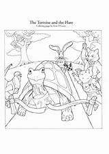 Tortoise Hare Coloring Pages Desert Grade Story Animals Fable Color Printable 3rd Short Colouring Edupics La Unit Da Sheet Stories sketch template