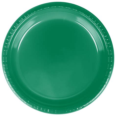 creative converting   emerald green plastic plate pack