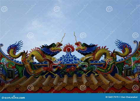 chinese dragon statue chinese temple stock image image  beautiful