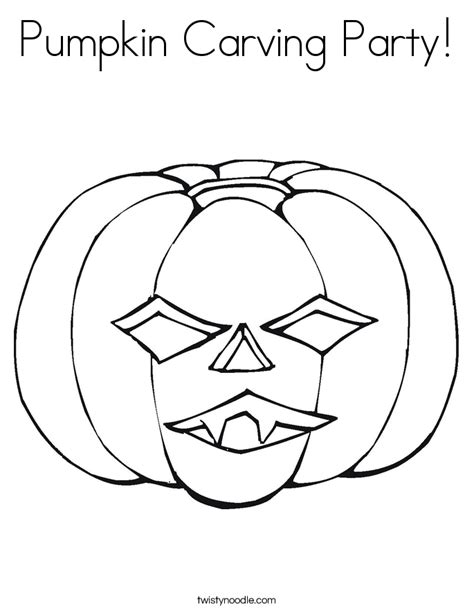 pumpkin carving party coloring page twisty noodle