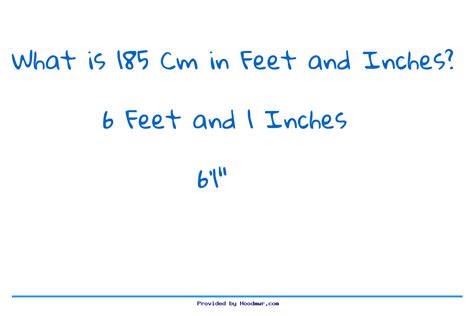 What Is 185 Cm In Feet And Inches