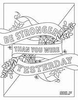 Coloring Pages Adult Books Quotes Inspirational Printable Quote Color Fitness Bunk Sad Bed Yourself Stress Believe Related Book Colouring Doodles sketch template