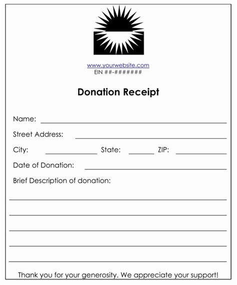 donation receipt template   hamiltonplastering