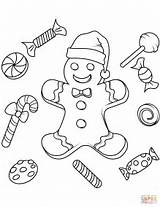 Gingerbread Coloring Christmas Pages Printable Man Kids Print Template Body Color Cute Templates Adult sketch template