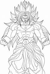 Broly Super Saiyan Goku Gogeta sketch template