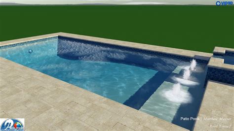 rectangle swimming pool spa  sun shelf  patio pools youtube