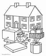 Coloring Pages House Toys Christmas Color Doll Sheets Kids Sheet Print Printable Toy Gifts Presents Raisingourkids Dollhouse Colouring Fun Drawing sketch template