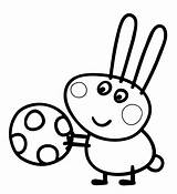 Richard Rabbit George Friends Peppa Pig Ball Plays Pages Pages2color Cookie Copyright 2021 sketch template