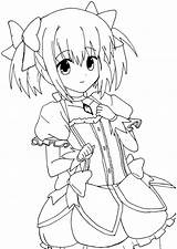 Madoka Magica Drawing Coloring Pages Realistic Template sketch template