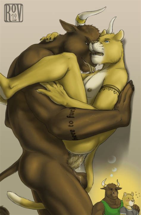 rule 34 anal anal sex anthro balls bovine bull cum feline fur furry gay licking lion male