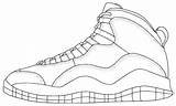 Coloring Pages Nike Sneaker Shoe Shoes Basketball Printable High Sheets Getdrawings Print Color Getcolorings sketch template