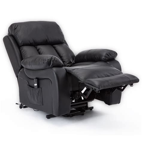 chester electric rise leather recliner power armchair heated massage