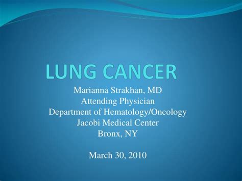 Ppt Lung Cancer Powerpoint Presentation Free Download Id 6992112