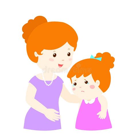 Mom And Daughter Talking Clipart