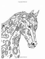 Kleurplaat Paarden Volwassenen Zentangle Horses sketch template