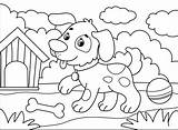 Kleurplaat Hond Kleurplaten Hetkinderhuis Hok Coloringpagesonly Inkleuren Adults sketch template