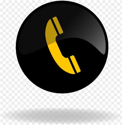 callcall button black  call logo  yellow png