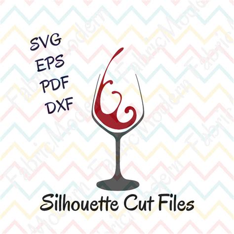 Wine Glass Silhouette Svg Cutting File Svg Eps Dxf By