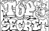 Graffiti Coloring Pages Words Getcolorings sketch template