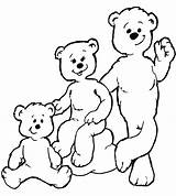 Bears Goldilocks Three Coloring sketch template