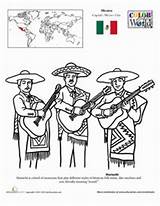 Coloring Mariachi Pages Worksheets Hispanic Heritage Charro Colouring Spanish Month Mexican Worksheet Kids Music Color Grade Thinking Education Costume Clemente sketch template