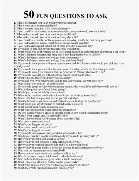 50 fun questions to ask a guy fun questions to ask truth or truth