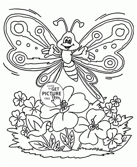 spring coloring  kids coloring pages