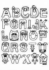 Alphabet Coloring Pages Halloween Print Sheets Lettering Printable Fonts Colouring Choose Board sketch template
