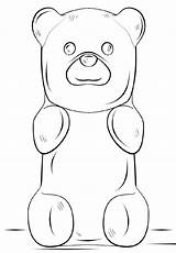 Gummy Bear Coloring Printable Pages Bears Drawing Book Educativeprintable Colouring Gummi Slappy Toddler sketch template