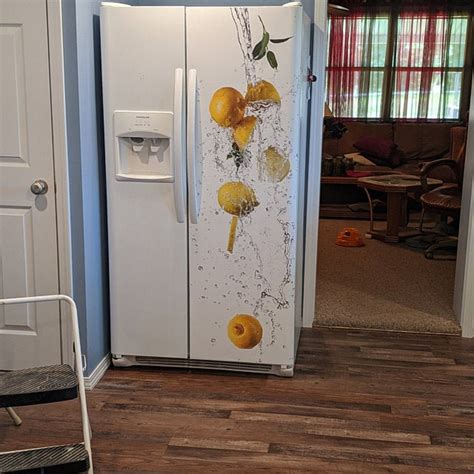 fridge decal lemon fridge wraps fridge stickers fridge etsy