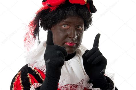 zwarte piet black pete typical dutch character stock photo  sannie