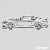 Ford Blueprint Decal Muscle Beepart sketch template