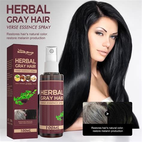 herbal grey hair spray quick effect gentle natural herbal remove grey