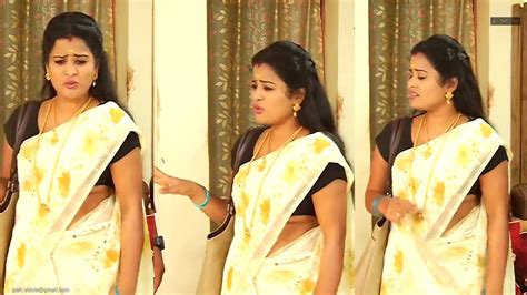 Priyanka Tamil Tv Actress Saree Navel Caps –