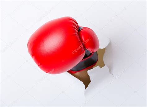 boxing glove  paper stock photo  leungchopan