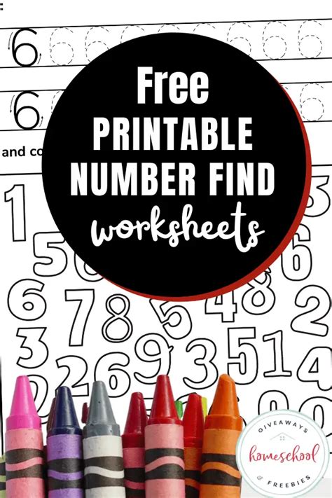 number find worksheet printables  early learners